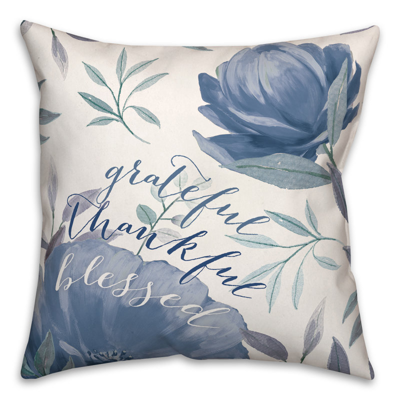 Floral Throw Pillow, 20" x 20"