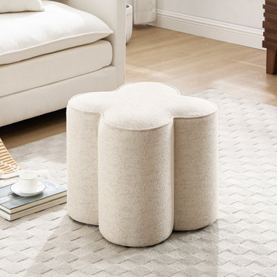 Leiani Modern 18.5" Wide Linen Upholstered Ottoman