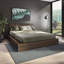 Lit plateforme avec tête de lit Zen OMEGA - Assemblage facile, aucun sommier requis-683407690-703770919