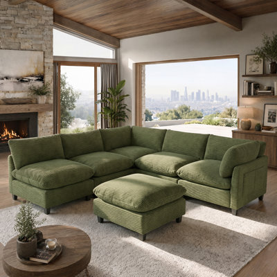 6-Seater Oversized Modular Sectional Sofa