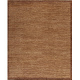 Textures Hand Knotted Wool Area Rug in Brown