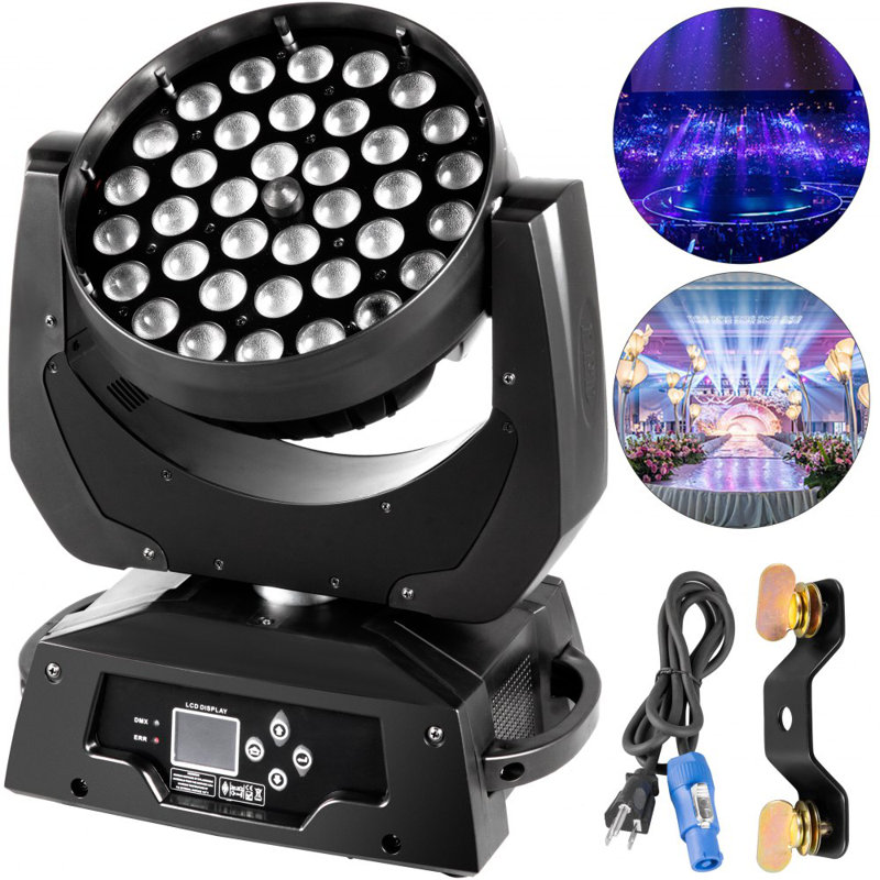 36 x 10w rgbw (4in1) à lumière de scène à lavage à 360 ° Dmx 13ch