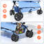 Poussette double pour 2 chiens et chats, transporteur pliable à deux places avec capacité de 44 lb, roues à 360 ° et panier de rangement