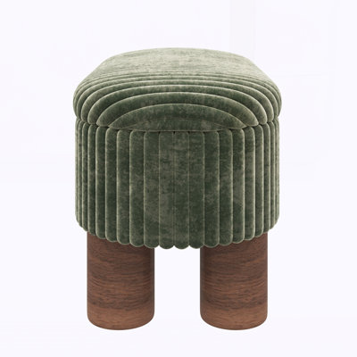 Repose-pieds moderne avec rangement et repose-pieds Corduroy