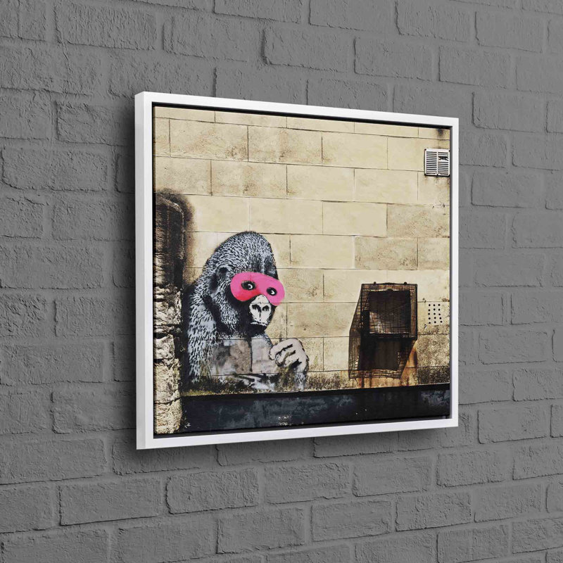 «Gorilla in Mask» de style Graffiti-Art imprimé sur une toile de coton de qualité supérieure pour les amateurs d'art abstrait et de Street Art