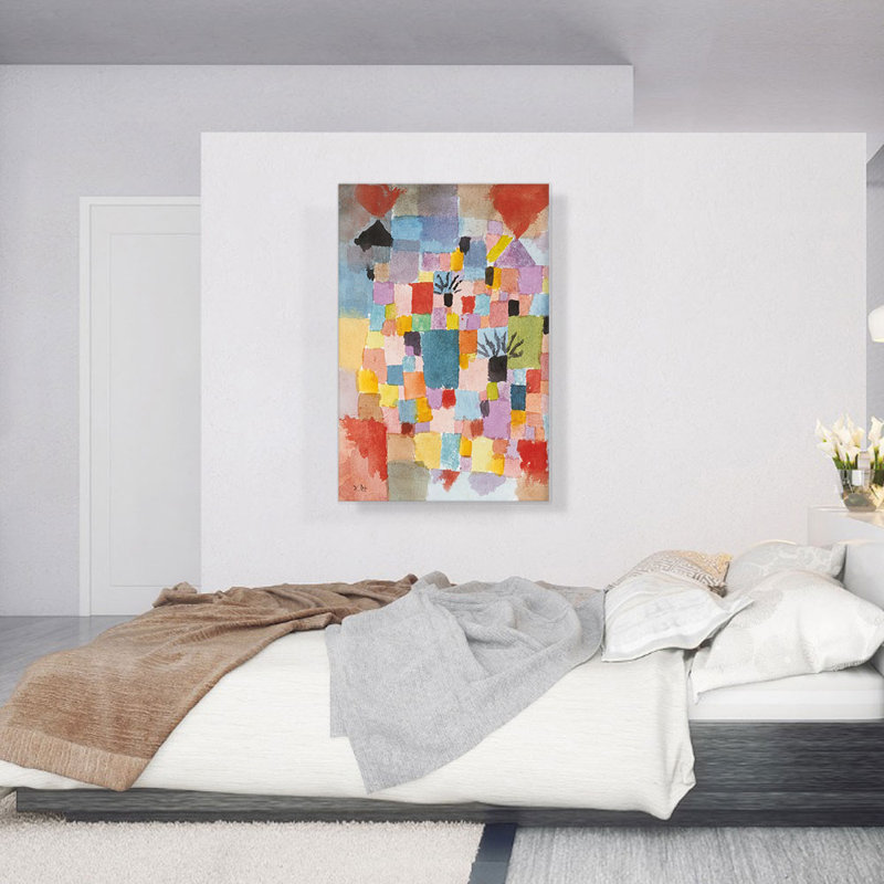 «Southern Gardens 1919» par Paul Klee - reproduction d'art sur toile tendue, H 40 po x l 26 po x P 0,75 po