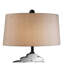 Lampe de table haute en polyrésine de 25,5 po avec finition bronze et détails en verre - Éclairage décoratif pour le salon et la chambre à coucher