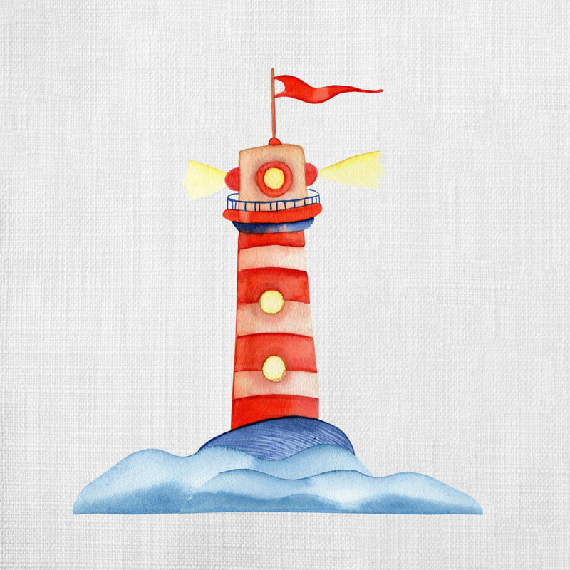 Nautical Sea Life_119 - Coussin décoratif en polyester, H 18 po x l 18 po
