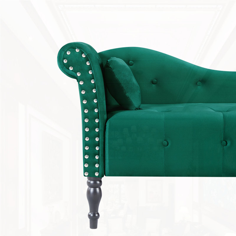 Méridienne capitonnée 60,6 po, Vert