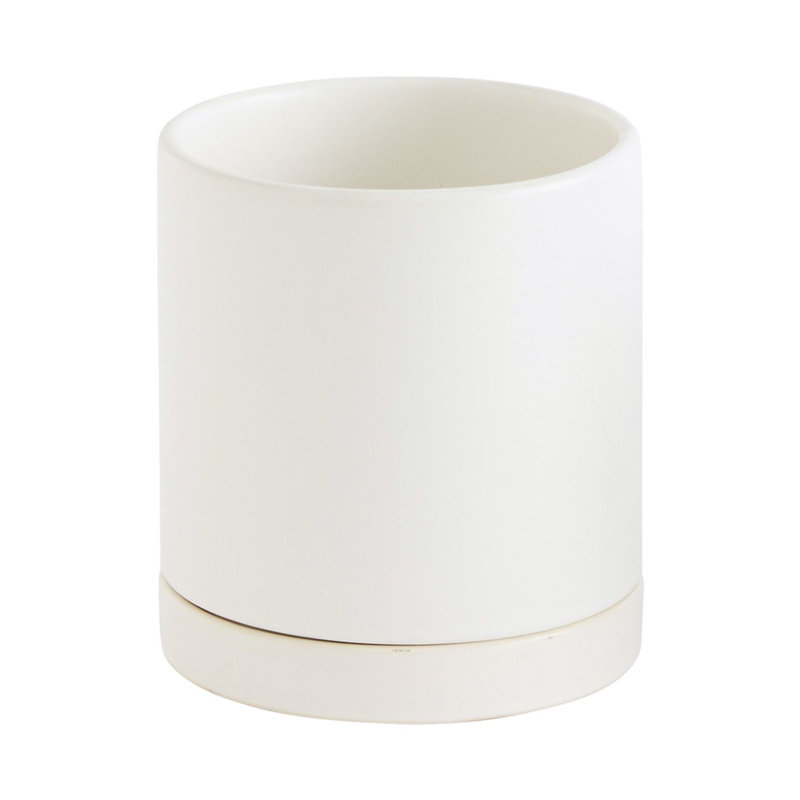 Jardinières en pot, Blanc, H 5,8 po x l 5 po x P 5 po