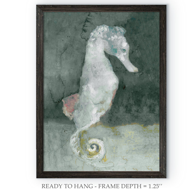 Aquatic ii, reproduction d’art encadrée, H 32 po x l 44 po x P 1,3 po, Toile avec encadrement ébène
