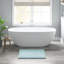 Tapis pour salle de bain réversible 100% coton bleu 24 x 44 po 3000 g / m² - lourd, doux au toucher, lavable à la machine-1300102687