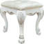 Tabouret de coiffeuse à finition blanc os