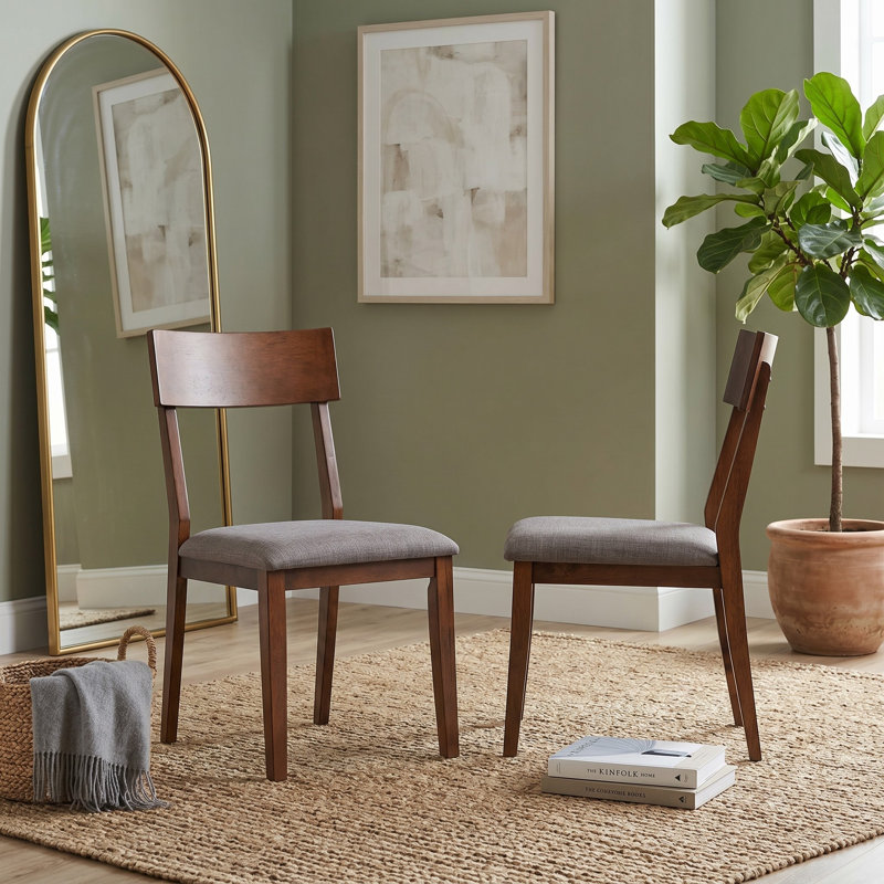 Chaise d'appoint à dossier échelle Phyllida en brun / gris