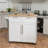 Criswell Solid Wood Top Kitchen Cart