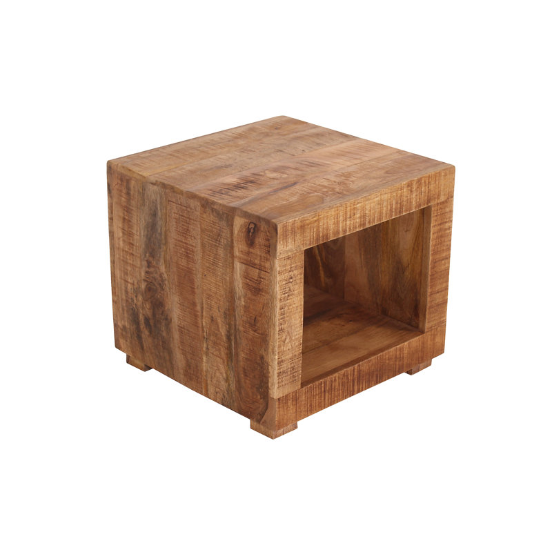 Aayden Solid Wood Floor Shelf Coffee Table with Storage
