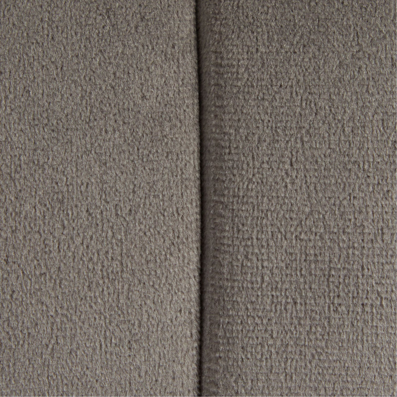 Repose-pieds rond 24 po en velours, Gris