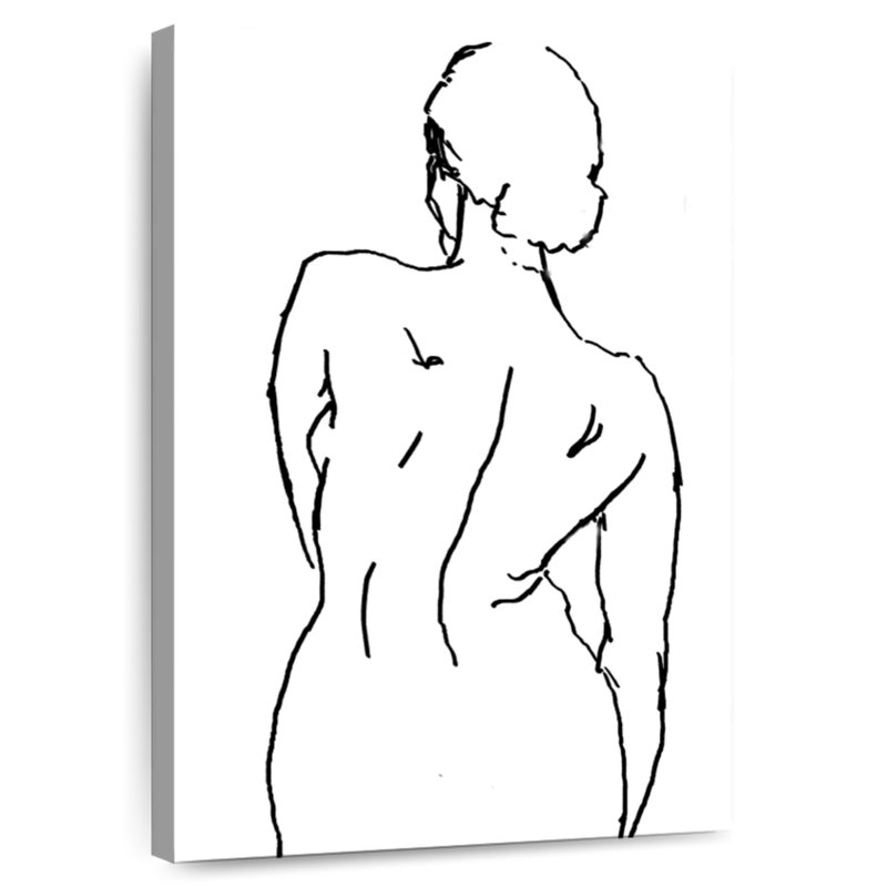Leisha Minimalist Figure Study II, 12" H x 8" W
