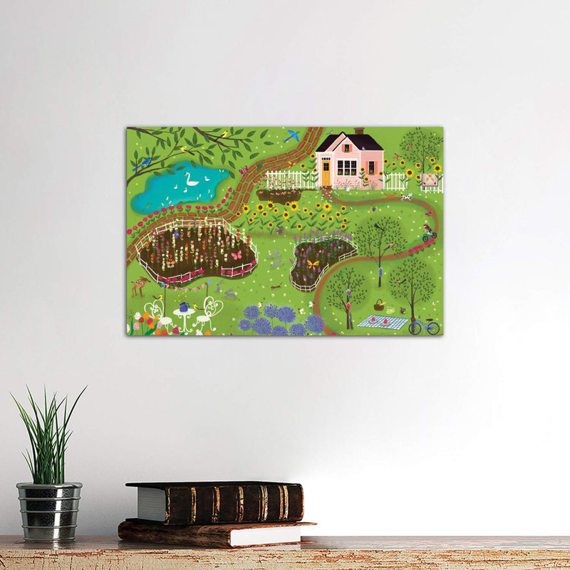 Summer Gardens by Joy Laforme - Wrapped Canvas Print, 45.72cm H x 66.04cm W x 1.91cm D