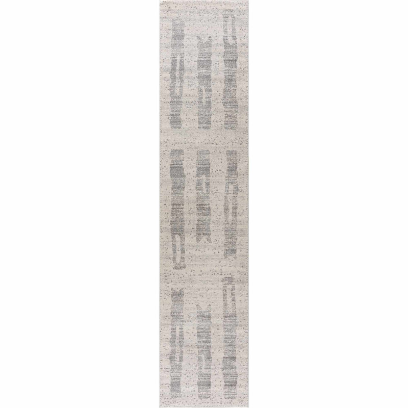 Tapis gris Elyjah, Tapis de couloir 2 pi 7 po x 10 pi