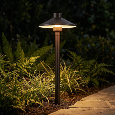1- Light Antique Brass Pathway Light