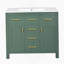 Ensemble de meuble-lavabo sur pied moderne 36 po avec lavabo en céramique, 4 tiroirs et 2 armoires