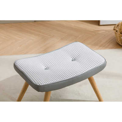 Repose-pieds en bois, escabeau en bois pour adultes, tabouret à pieds carrés, petit tabouret avec coussin antidérapant, tabouret en bois