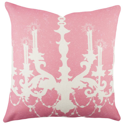 Chandelier Cotton Blend Reversible Throw Pillow
