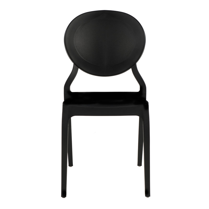 Chaise empilable Emma, Noir
