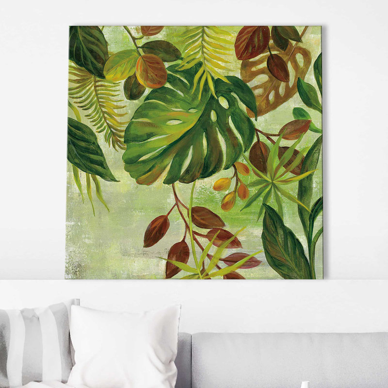 «Tropical Greenery II (Square)» par Silvia Vassileva, reproduction, Toile tendue, H 18 po x l 18 po x P 1 po