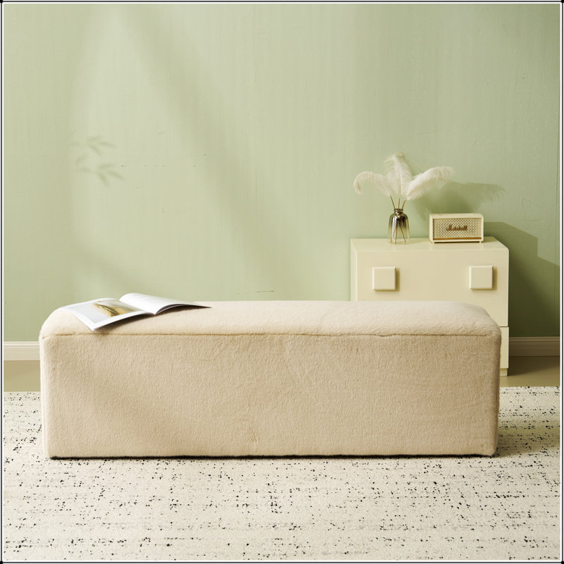 Repose-pieds moelleux et confortable Almond
