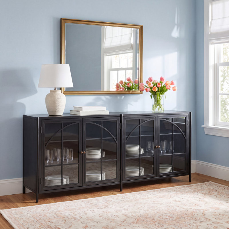 Hakana Ruthe Sideboard-Black Raffia, Black