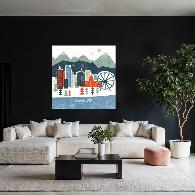 Contemporary Art Modern Abstract Architecture City Art by Michael Mullan - Wrapped Canvas Print, 121.92 cm H x 121.92 cm W