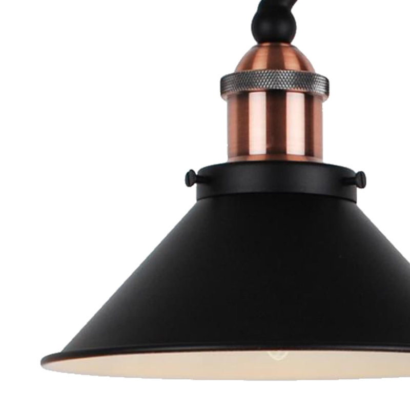 Gwenno Glass Table Lamp, Black, Black