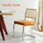 Tristen Rattan and Fabric Upholstered Dining Chairs-124083191-124083190