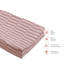 Maroon Stripe Quilted Muslin Changing Pad Cover