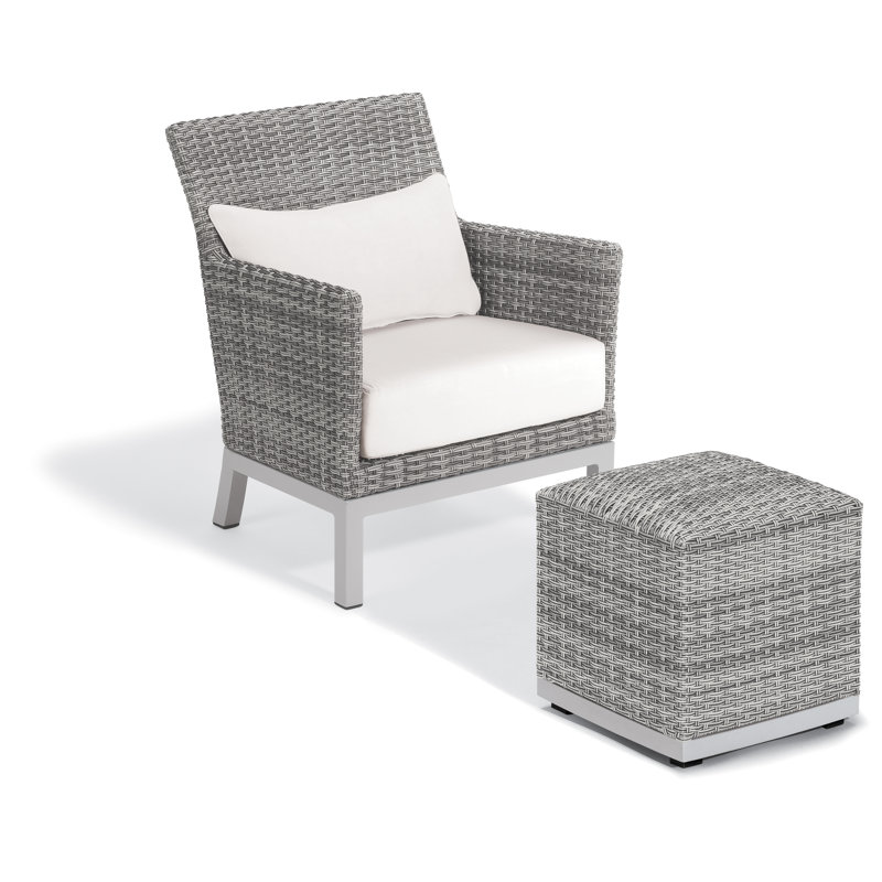 Argento Outdoor Lounge Chair, Eggshell White