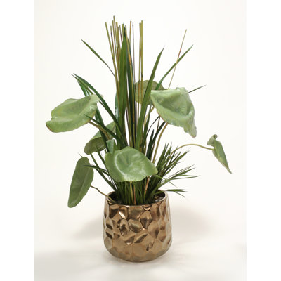 40'' Faux Orchid Plant in Ceramic Planter