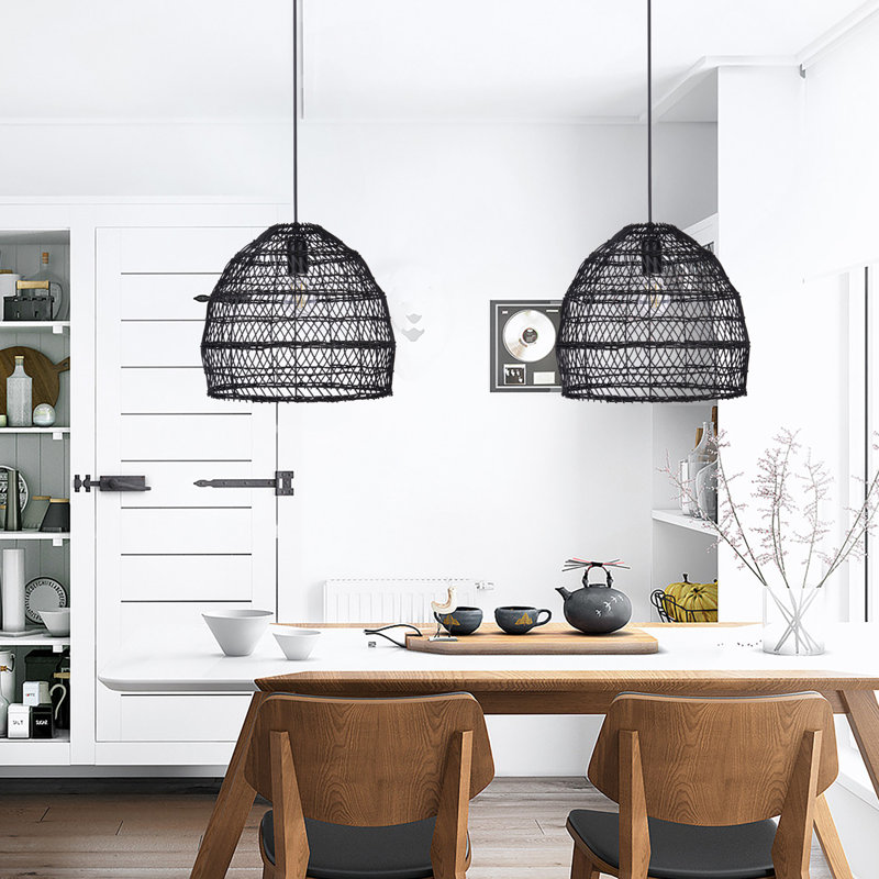 Aracelie 1 - Light Matte Black Dome Pendant, 13.77" H x 13.77" W x 13.77" D