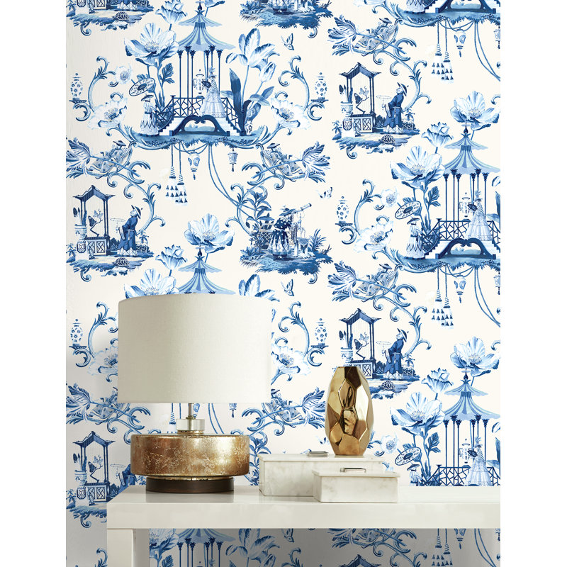 Harrison Howard East Of The Moon Toile Peel & Stick Wallpaper Roll - Thumbnail 3