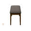 Banc rectangulaire élégant et fonctionnel pour plusieurs espaces, structure en noyer durable et coussin en mousse confortable