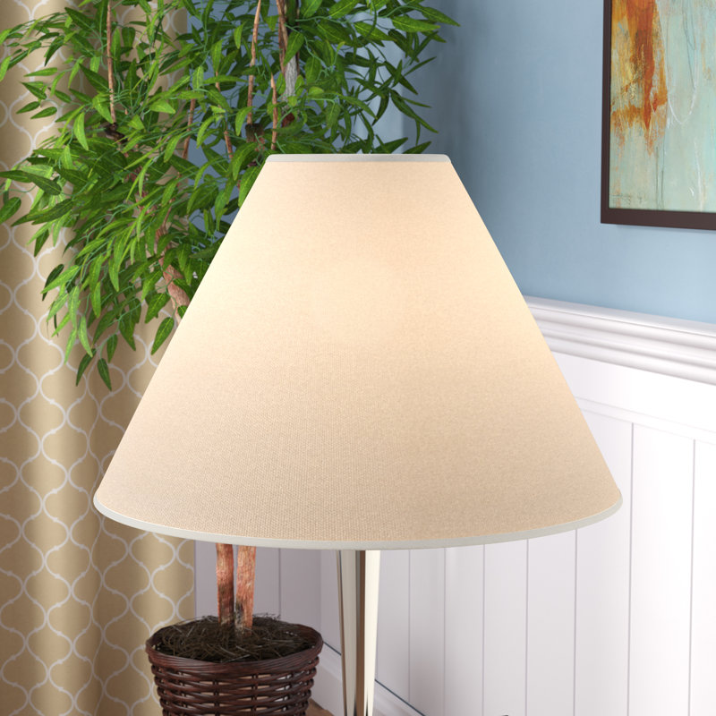 Abat-jour empire en tissu beige H 11 po x l 17 po Empire