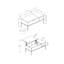 Table basse, L 42 po, rectangulaire, cocktail, plateau relevable, métal, contemporain, moderne-425494759