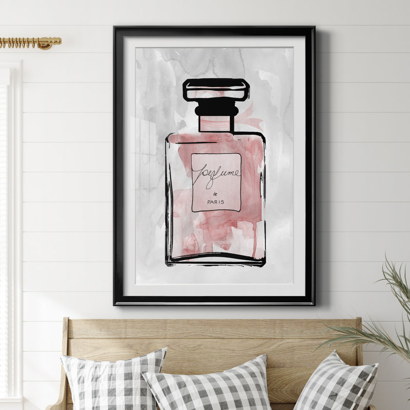 «Blush Wash Perfume», impression encadrée sur papier, H 30,5 po x l 42,5 po x P 1,5 po, Papier noir