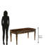 Amario 62" Wide Computer Desk, Old World Walnut Burl Finish