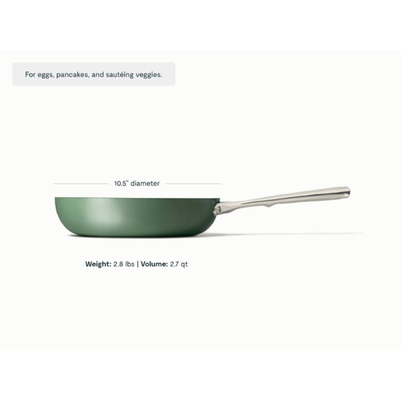 Caraway Nonstick Ceramic Fry Pan, 10.5", Sage
