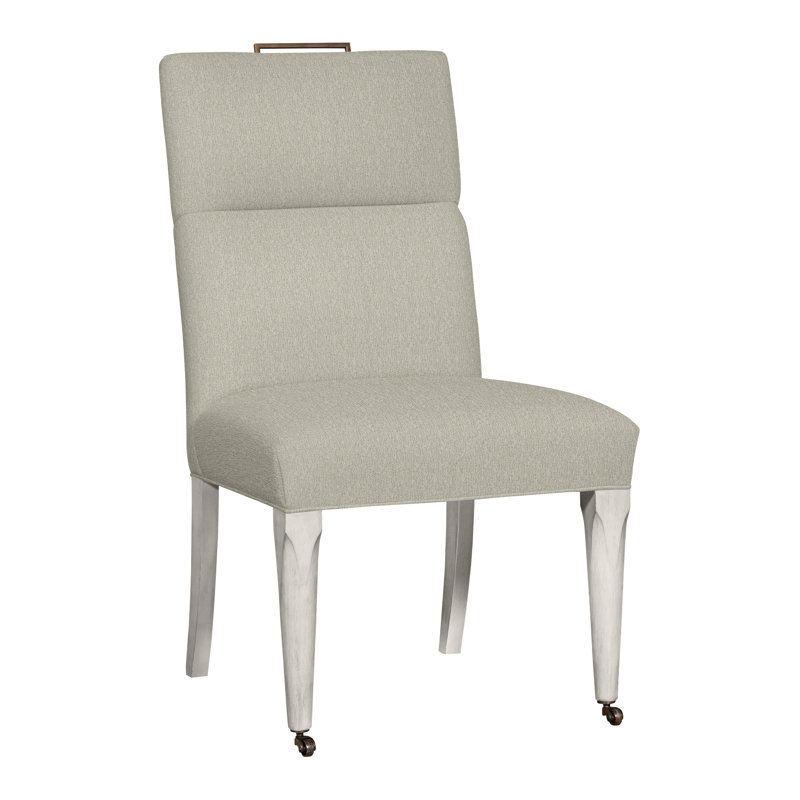 Thom Filicia Home 40.5" Upholstered Back Side Chair, Casa Blanca, Ian Smoke