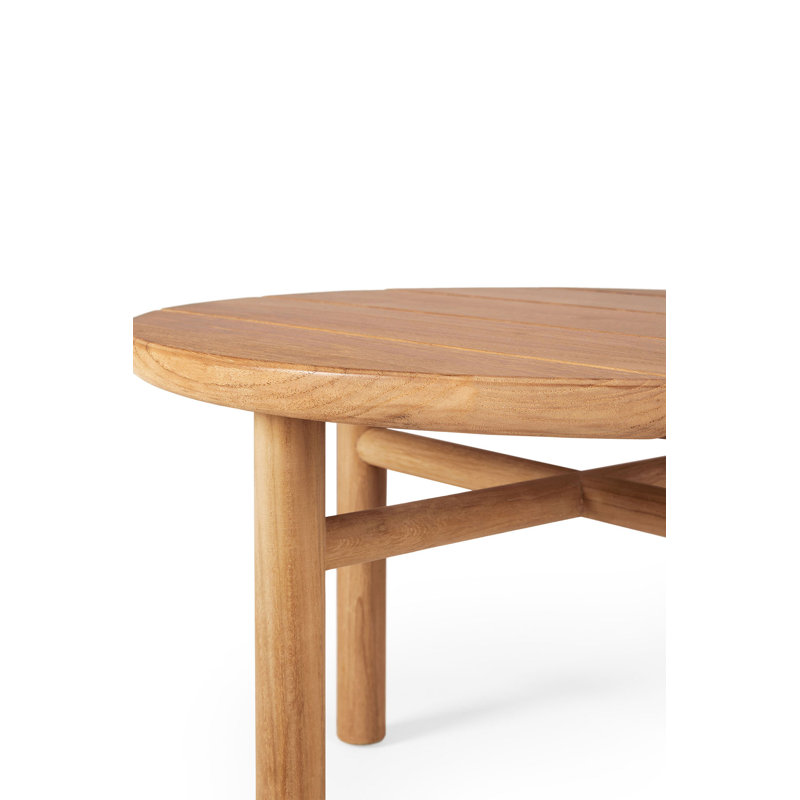 Quatro Outdoor Round Teak, 23.2" Diameter 