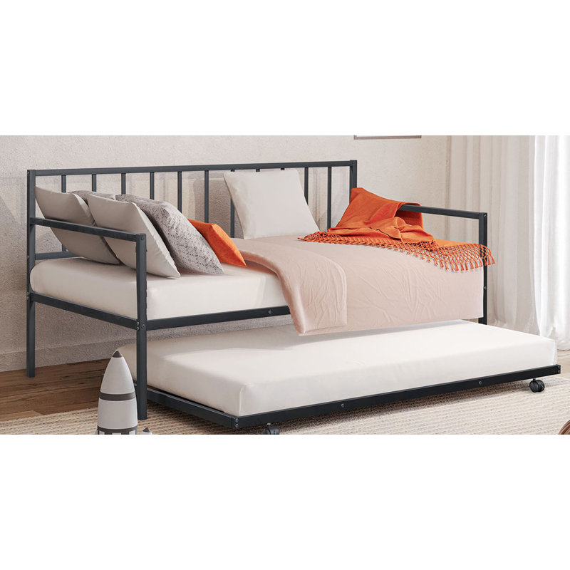 Bentaley Daybed With Trundle, Noir, noir, noir, noir