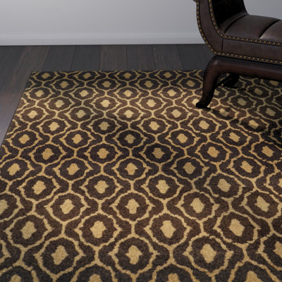 Tapis noir / brun Menga